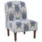 Linon Home Decor Hawksbill Accent Chair in Indigo and Cream, , large