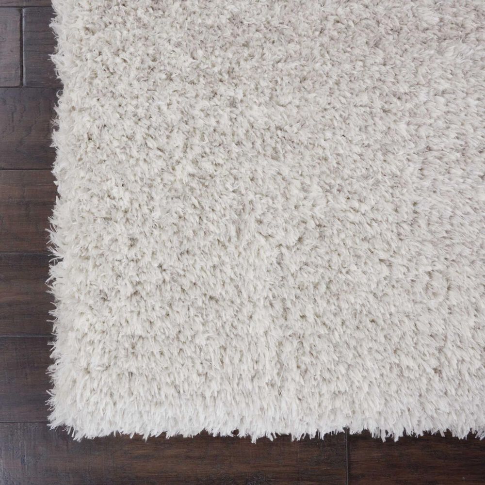 Nourison Luxe Shag LXS01 9&#39; x 12&#39; Light Grey Area Rug, , large