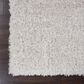 Nourison Luxe Shag LXS01 9" x 12" Light Grey Area Rug, , large