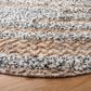 Safavieh Natura NAT720Z 6" Round Ivory and Black Area Rug, , large