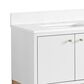 37B Isadore 30" Single Bathroom Vanity Cabinet in Bright White and White Composite Stone Top and Backsplash, , large
