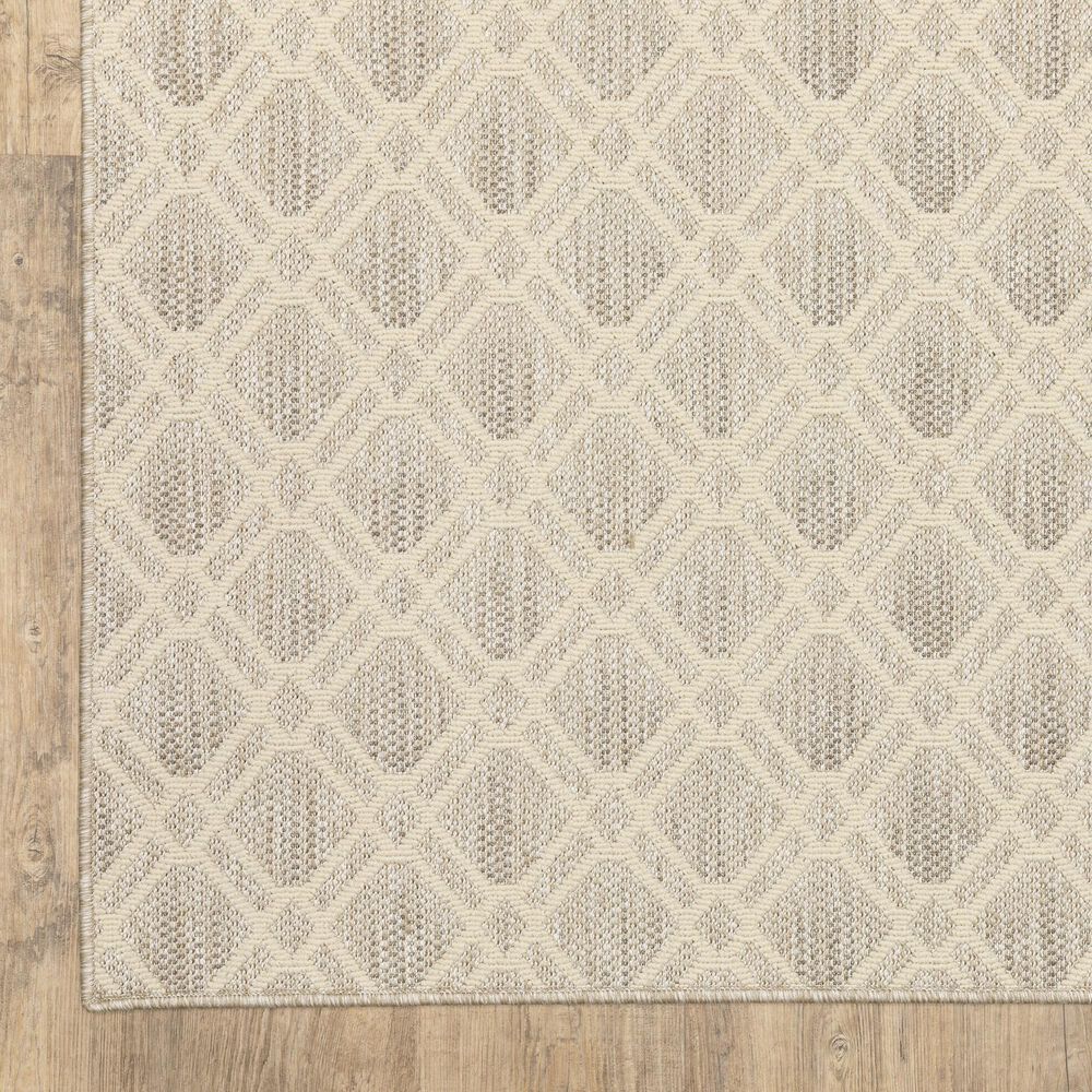 ROW by Oriental Weavers Zarina Ivory and Beige 5'3" x 7'3" Indoor/Outdoor Area Rug, , large
