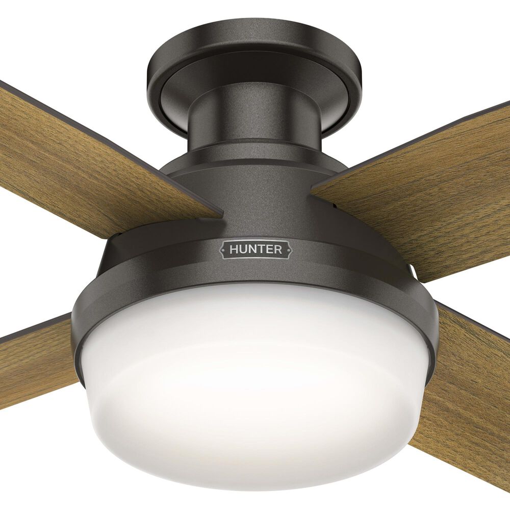 Hunter Dempsey Low Profile 44&quot; Ceiling Fan with Lights in Noble Bronze, , large