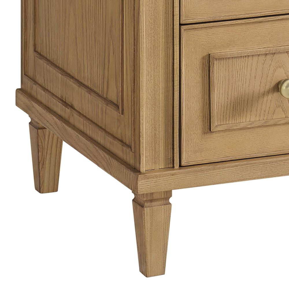 James Martin Vanities Lorelai 36" Single Vanity in Light Natural Oak with 3 cm White Zeus Quartz Top, , large