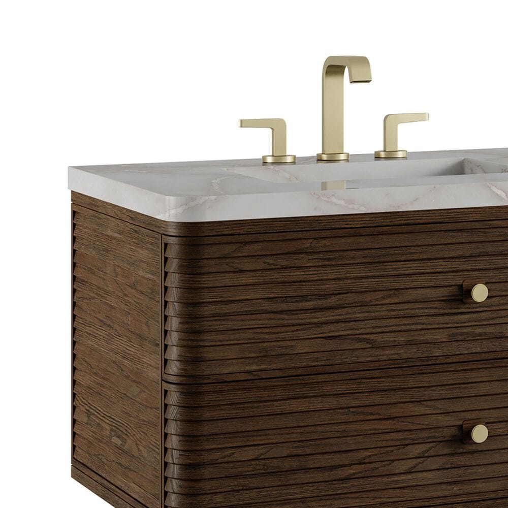 James Martin Allamari 72" Double Bathroom Vanity in Sable with 3 cm Victorian Silver Silestone Top and Rectangular Sinks, , large
