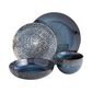 Gibson Home Matisse 16-Piece Stoneware Double Bowl Dinnerware Set in Cobalt, , large