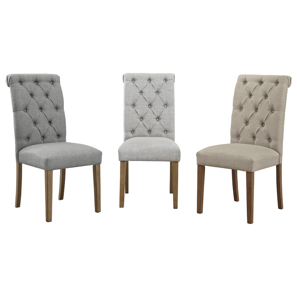 Signature Design by Ashley Harvina Side Chair with Beige Cushion in Light Walnut, , large