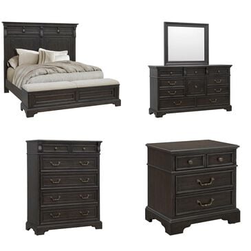 Chapel Hill Hickory Creek 5-PC Queen Storage Bedroom Set, , large