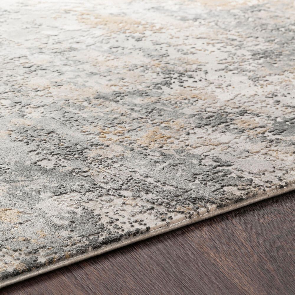 Surya Aisha 8&#39;10&quot; x 12&#39;4&quot; Charcoal, Gray, Light Gray and Mustard Area Rug, , large