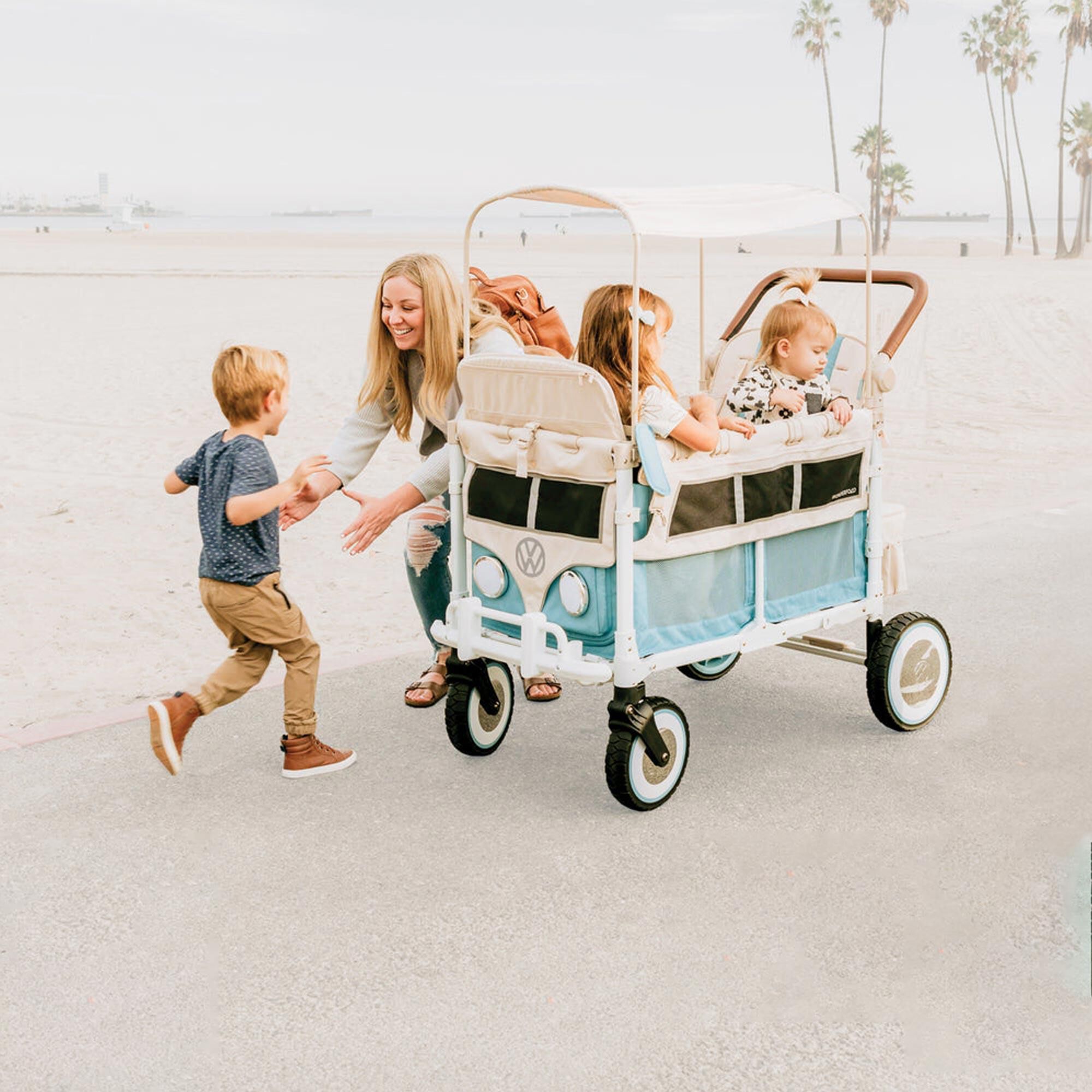 Wonderfold Volkswagen 4-Seater Stroller Wagon in Bondi Blue
