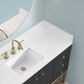 37B Isadore 48" Single Bathroom Vanity Cabinet in Tricorn Black and White Composite Stone Top and Backsplash, , large