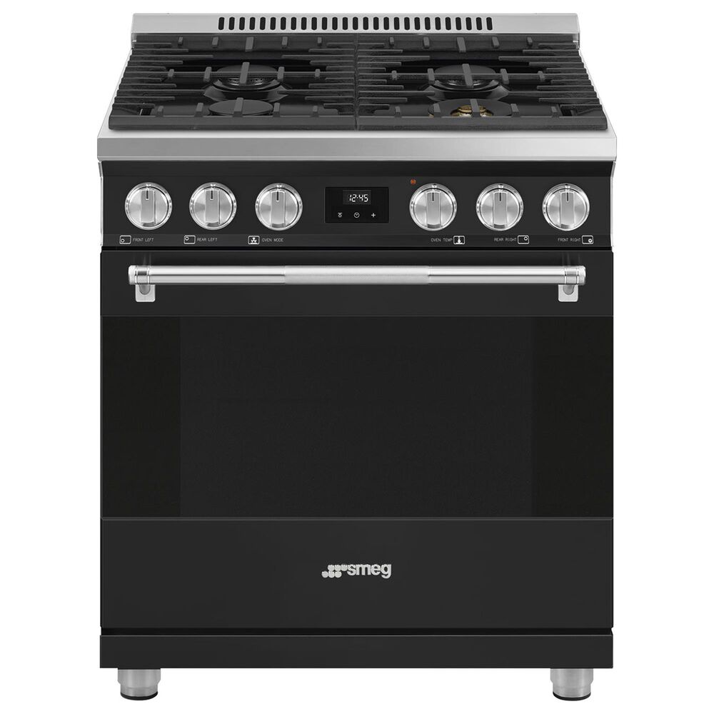 SMEG Professional 30" Gas Range in Matte Black, , large