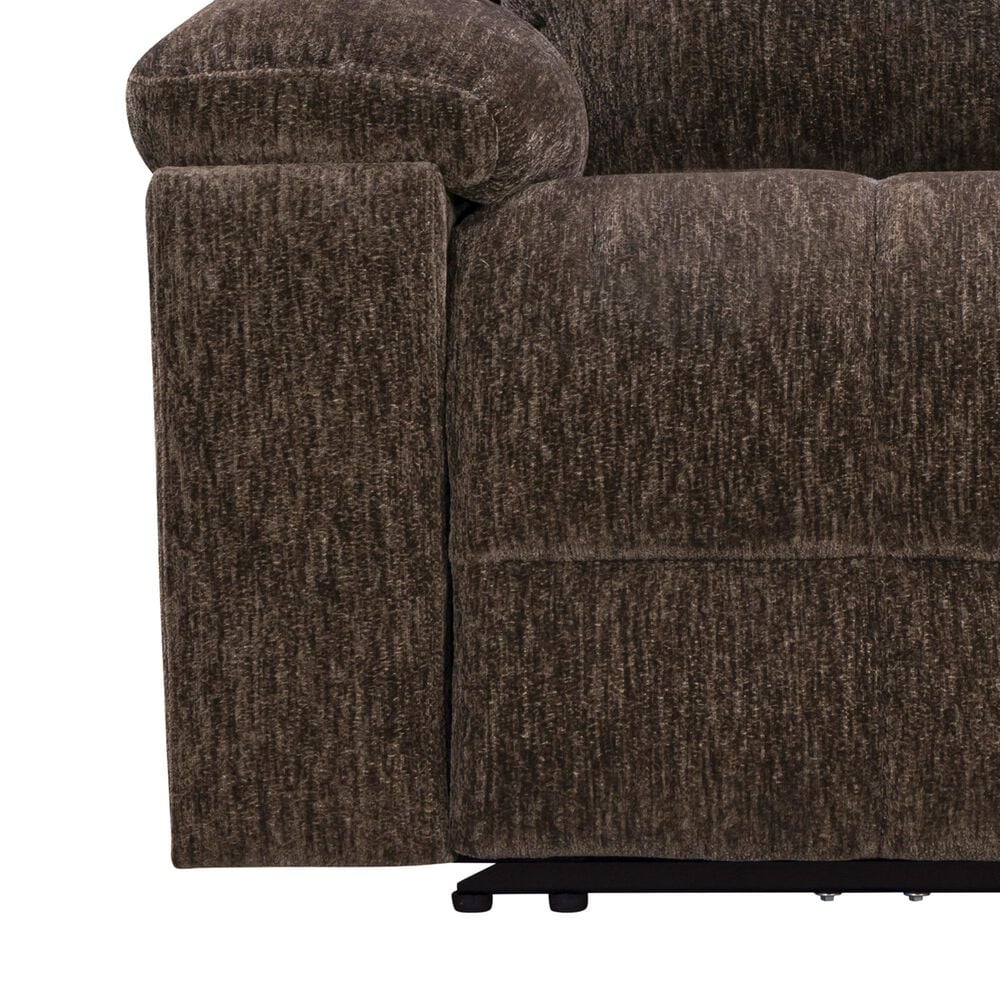 Simeon Collection Bronco Manual Rocker Recliner in Plush Umber, , large
