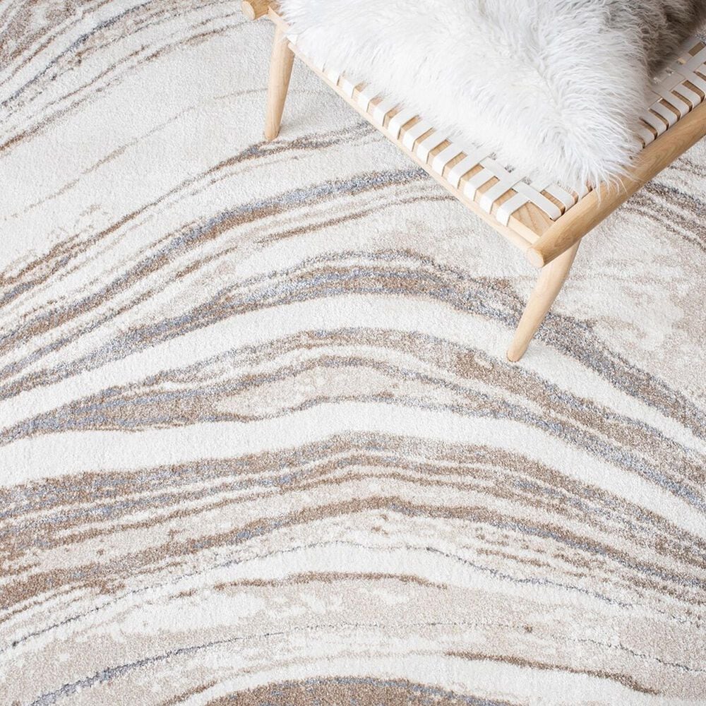 Safavieh Cyrus Shag CYR130A 5&#39;5&quot; x 7&#39;6&quot; Ivory and Grey Area Rug, , large