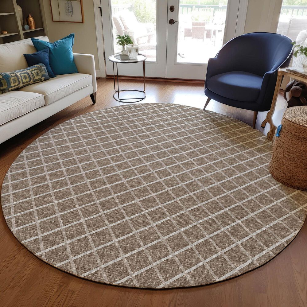 Dalyn Rug Company York 10&#39; Round Taupe Indoor/Outdoor Area Rug, , large