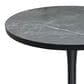 Leisuremod LeisureMod Bristol Dining table, Black Base with 27 Round Marbleized Black MDF top, , large