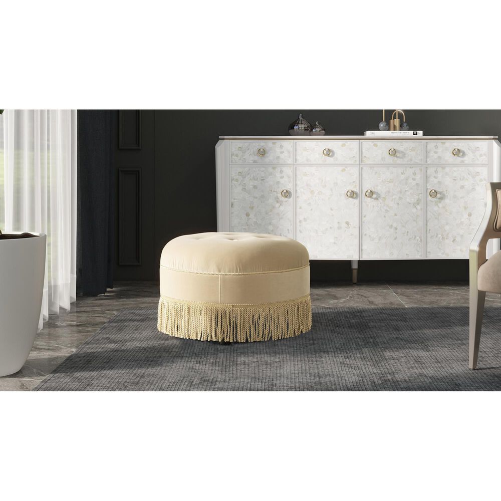 Jennifer Taylor Home Yolanda Standard Ottoman in Fawn Brown and Gold, , large