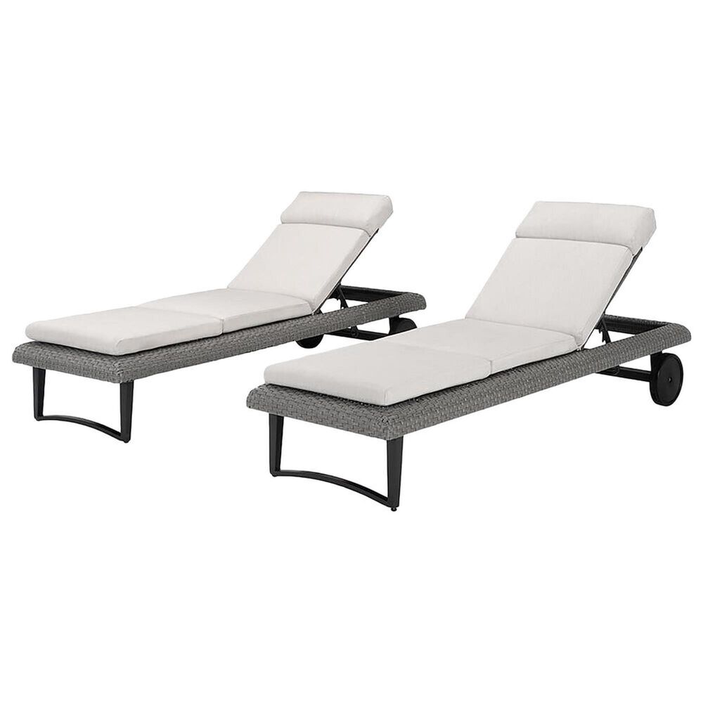 RST Brands Vistano Sunbrella Patio Chaise Lounge in Grey (Set of 2), , large