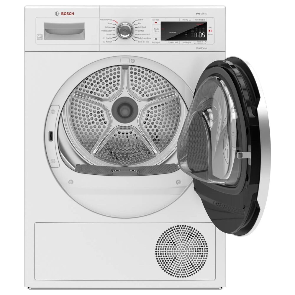 Bosch 500 Series 24" Heat Pump Dryer in White Nebraska Furniture Mart
