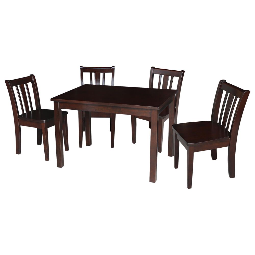 International Concepts San Remo 5 Piece Juvenile Table Set in Rich Mocha, , large