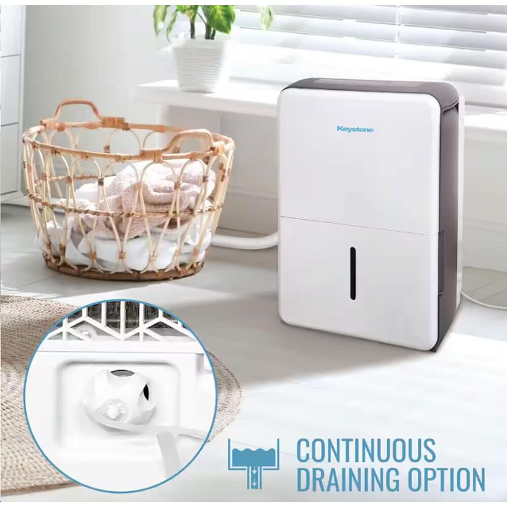 Keystone 22-Pint Dehumidifier in White, , large