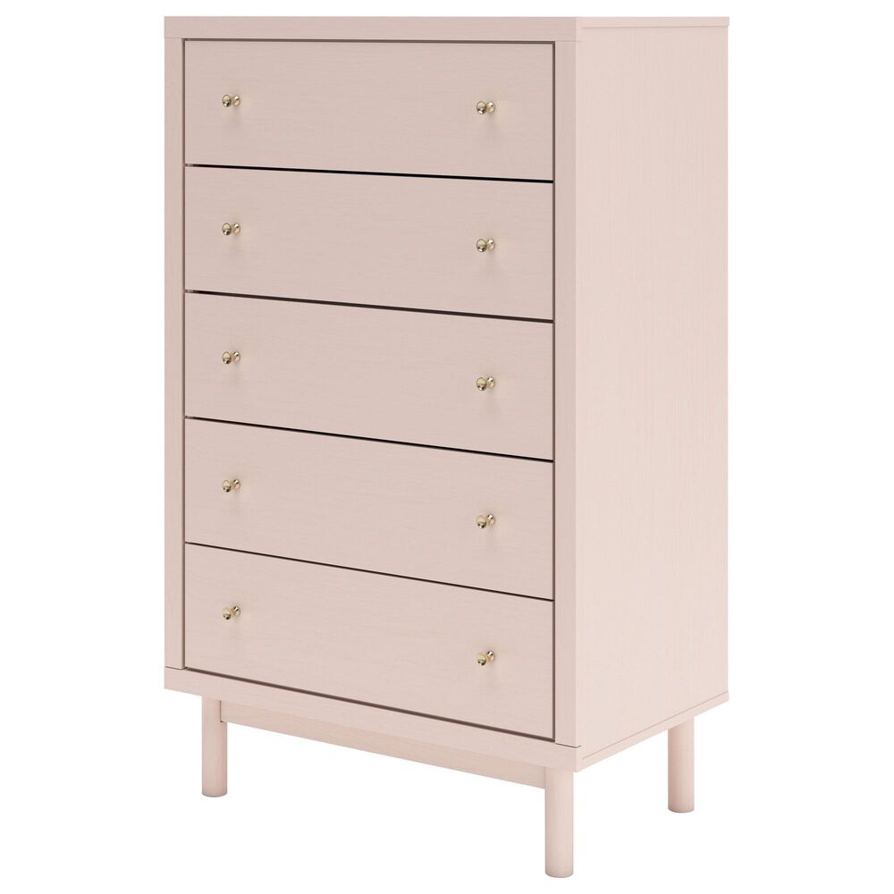 Ashley Wistenpine 5-Drawer Chest in Blush, , large