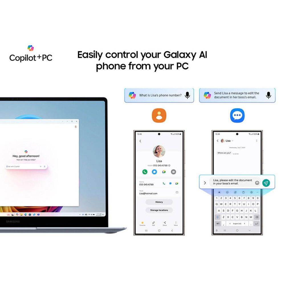 Samsung Galaxy Book4 Edge 14&quot; Laptop|Snapdragon X Elite X1E-80-100 - 16GB RAM - Qualcomm Adreno Graphics - 512GB SSD in Sapphire Blue, , large