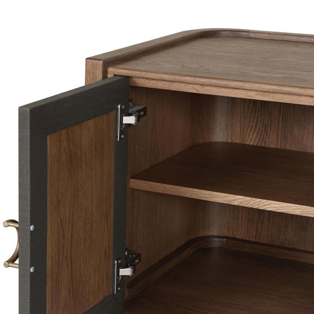 Four Hands Kiran Nightstand in Amber Oak and Dark Green, , large