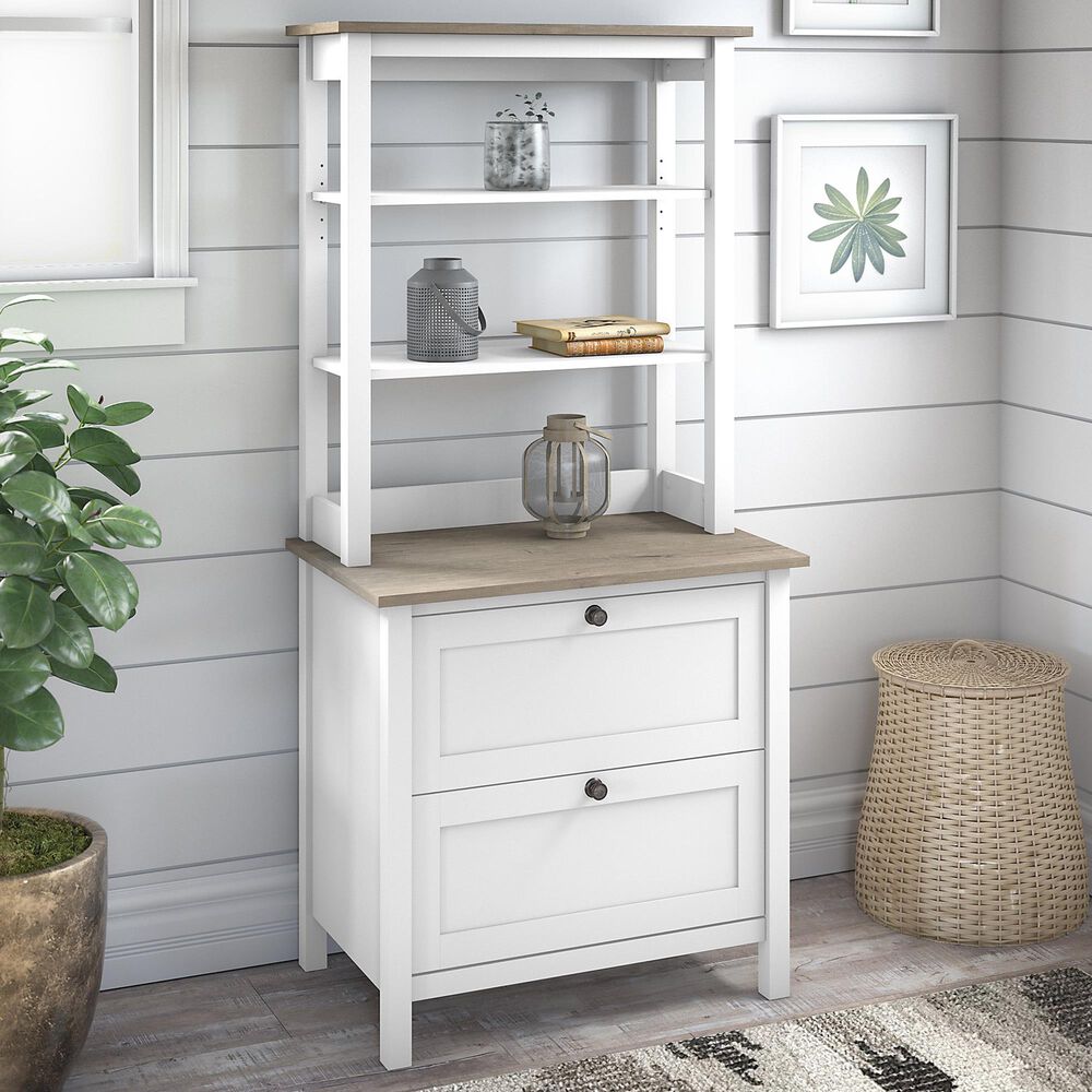 Bush Mayfield Bookcase in Shiplap Gray, , large