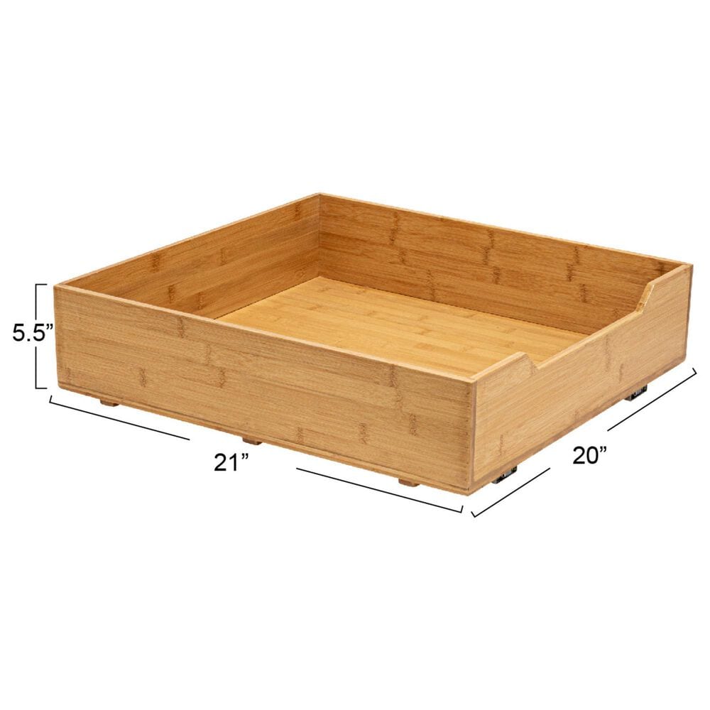 Household Essentials Glidez 20" 1-Tier Pull-Out/Slide-Out Storage Organizer for Under Cabinet Use in Natural, , large