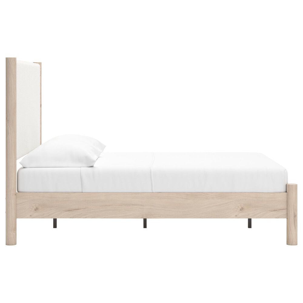 Ashley Cadmori 3-Piece Queen Platform Bed with Two Nightstands Set in Brown and White, , large