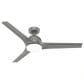 Hunter Gallegos 52" Outdoor Ceiling Fan with Light in Matte Silver, , large