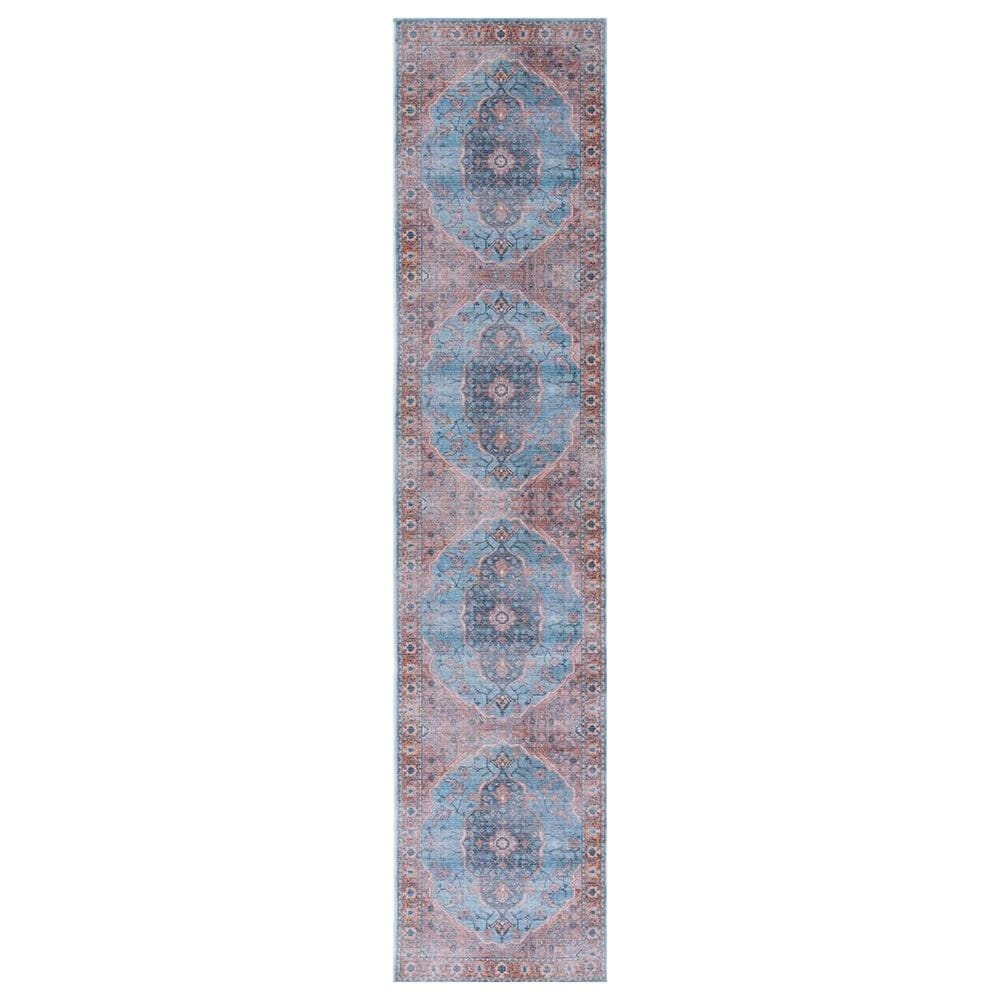 Safavieh Serapi 2" x 9" Blue and Orange Runner, , large