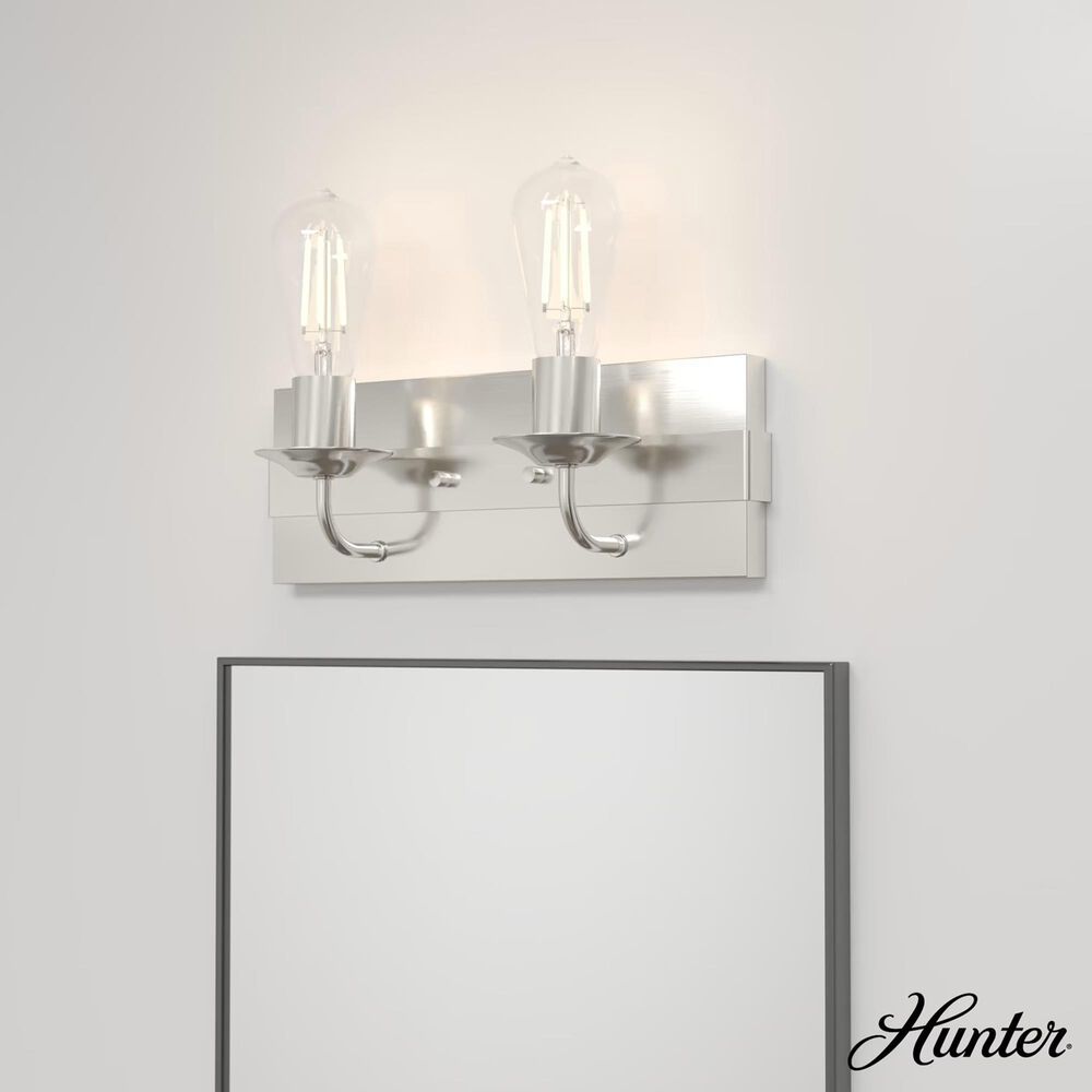 Hunter Perch Point 2-Light Vanity in Brushed Nickel, , large