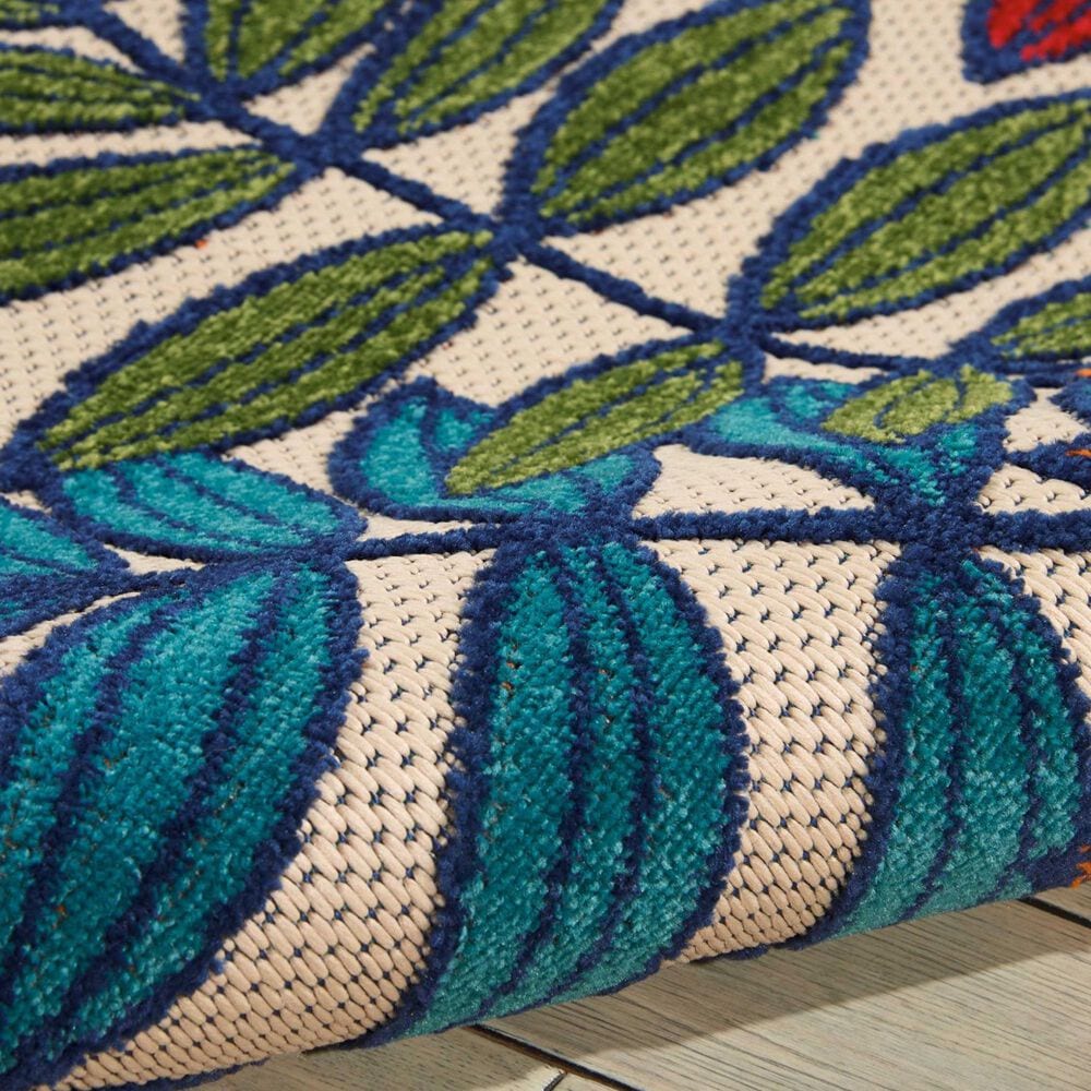 Nourison Aloha Floral 7&#39; x 10&#39; Multicolor Indoor/Outdoor Area Rug, , large