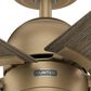Hunter-Douglas Erling 52" Ceiling Fan with LED Light in Burnished Brass, , large