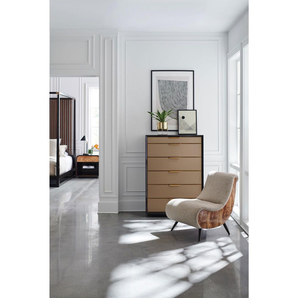 SCHNADIG Pinstripe Capony King Bed in Dark Chocolate and Rich Walnut, , large