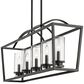 Golden Lighting Mercer Linear 5-Light Pendant in Matte Black, , large