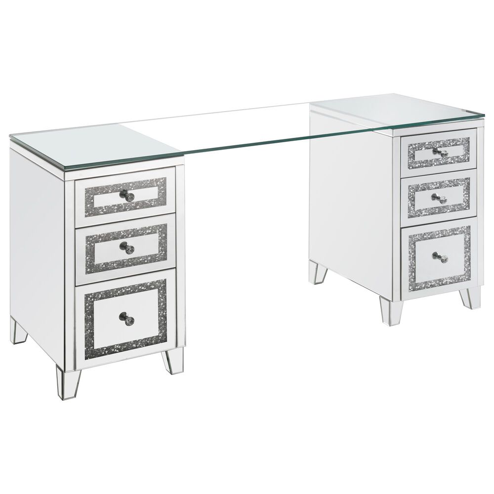 Gunnison Co. Noralie Writing Desk in Clear Glass, , large