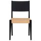 Linon Home Decor Cadence Side Chair with Woven Rope Seat in Black, , large