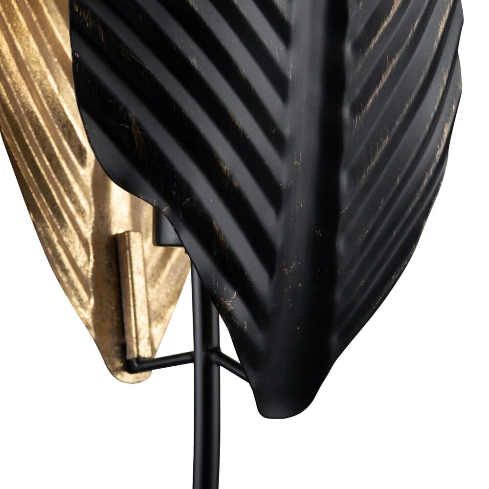 Crestview Collection Wynter Floor Lamp in Black and Gold, , large