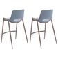 Zuo Modern Desi Counter Stool in Gray and Dark Brown (Set of 2), , large