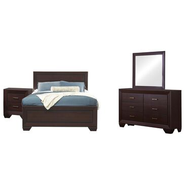 Pacific Landing Kauffman 4 Piece King Bedroom Set in Dark Cocoa, , large