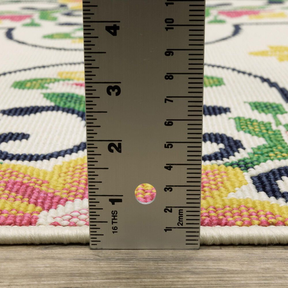 Oriental Weavers Havana HAV04 Ivory and Multicolor 1'10" x 7'3" Indoor/Outdoor Runner, , large