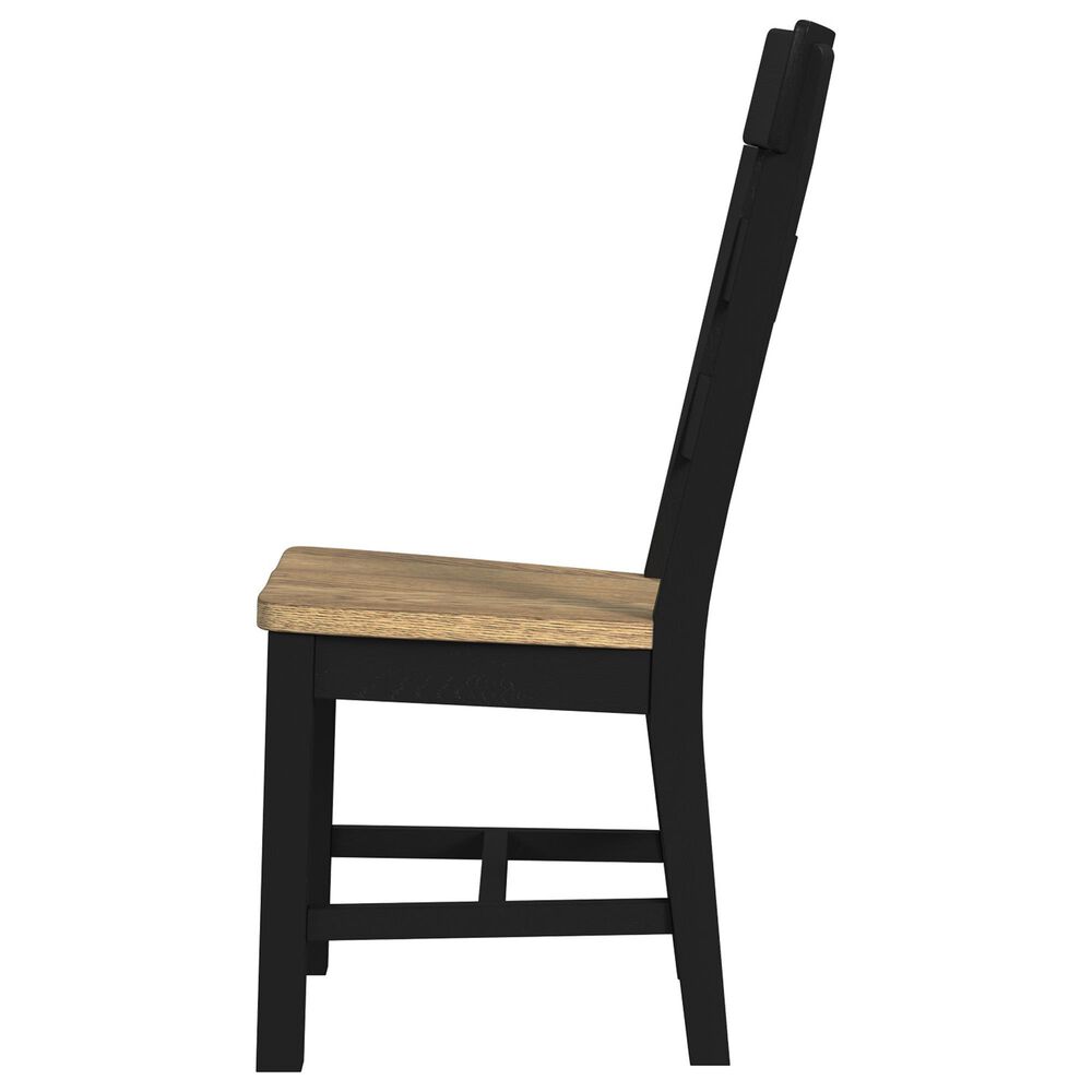 Hawthorne Furniture Hendricks Side Chair with Cushon Seat in Rustic Wheat and Raven, , large