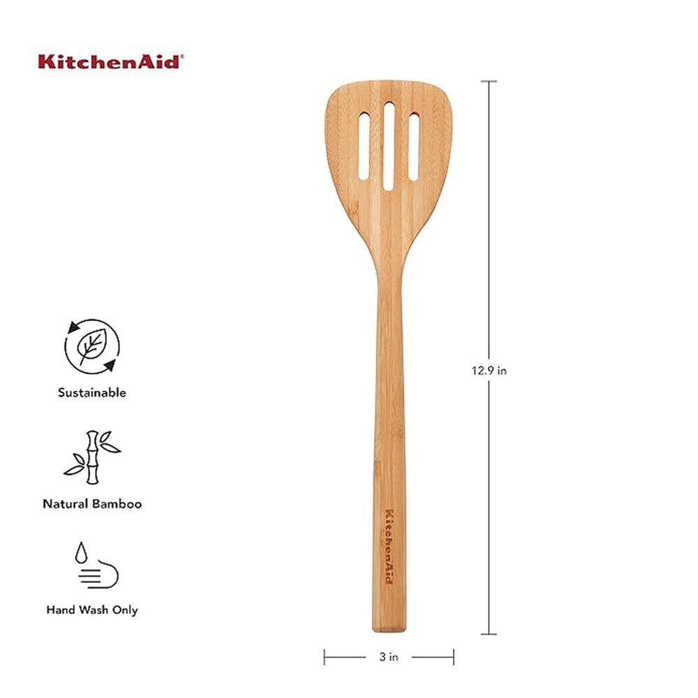 KitchenAid Slotted Turner in Bamboo, , large
