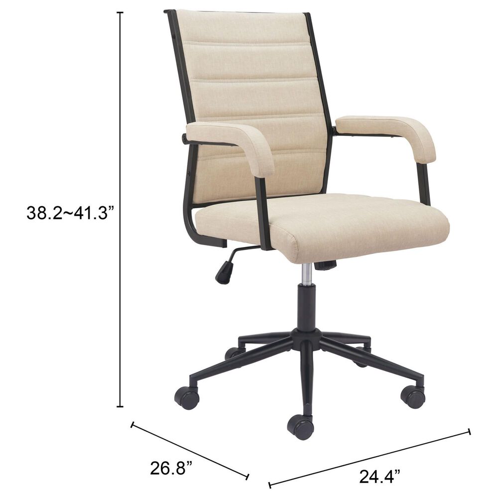 Zuo Modern Auction Office Chair in Black, , large