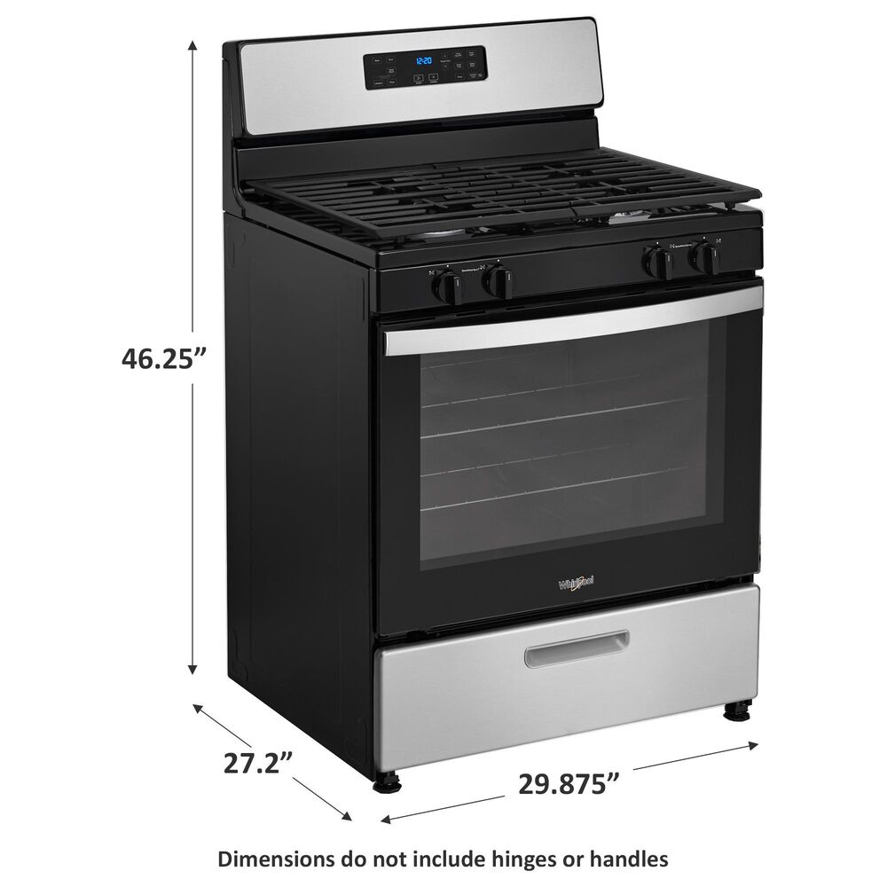 Whirlpool 30&#39;&#39; Manual Clean Gas Range, , large