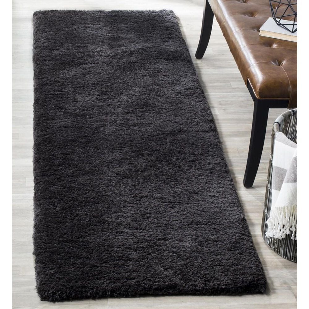 Safavieh Sheep Shag SSG120C 2&#39;3&quot; x 6&#39; Charcoal Runner, , large
