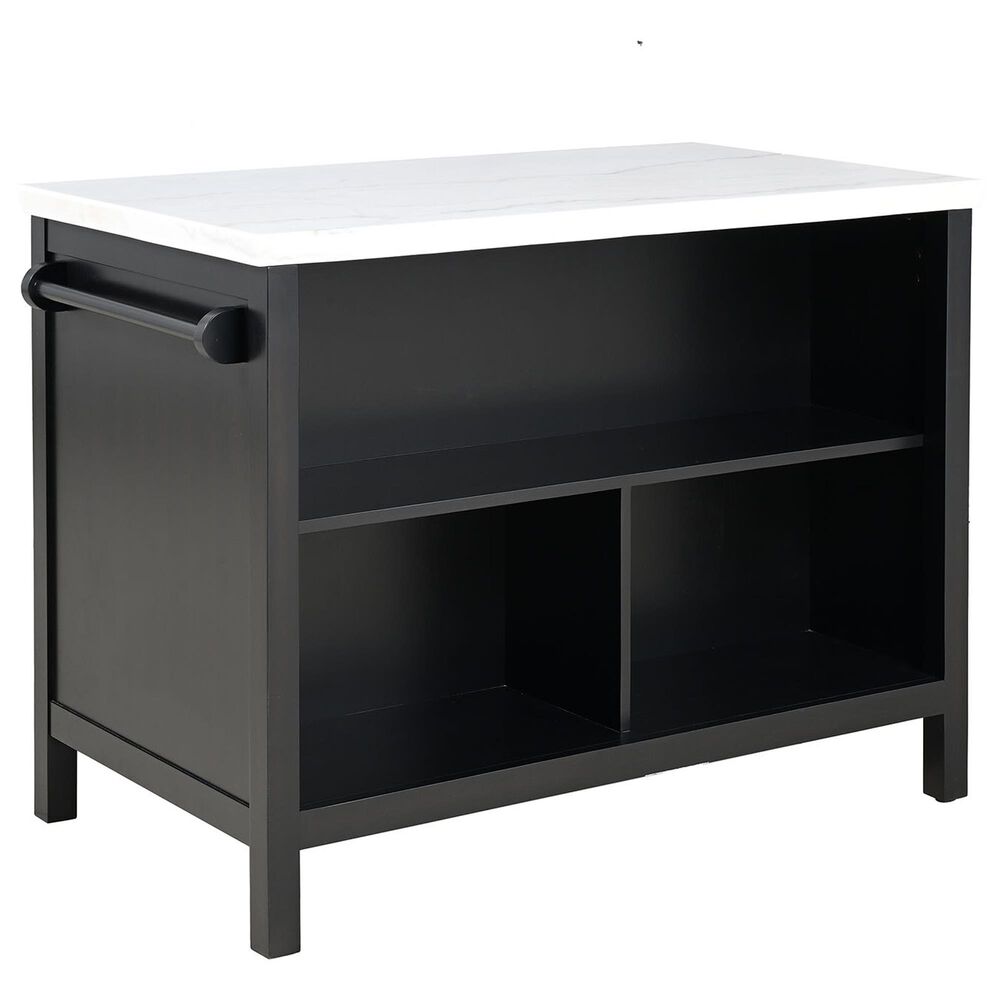 Furniture of America Albergo 3-Piece Bar Set in Black and White, , large